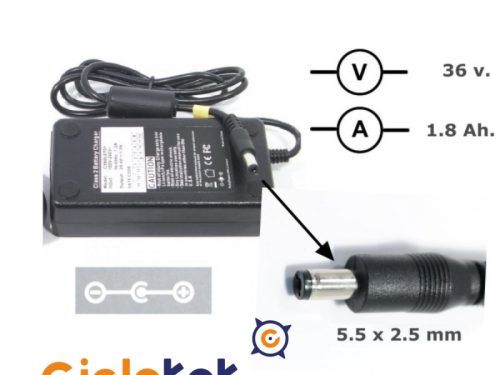 Cargador Rápido Ciclotek para baterías de 36v