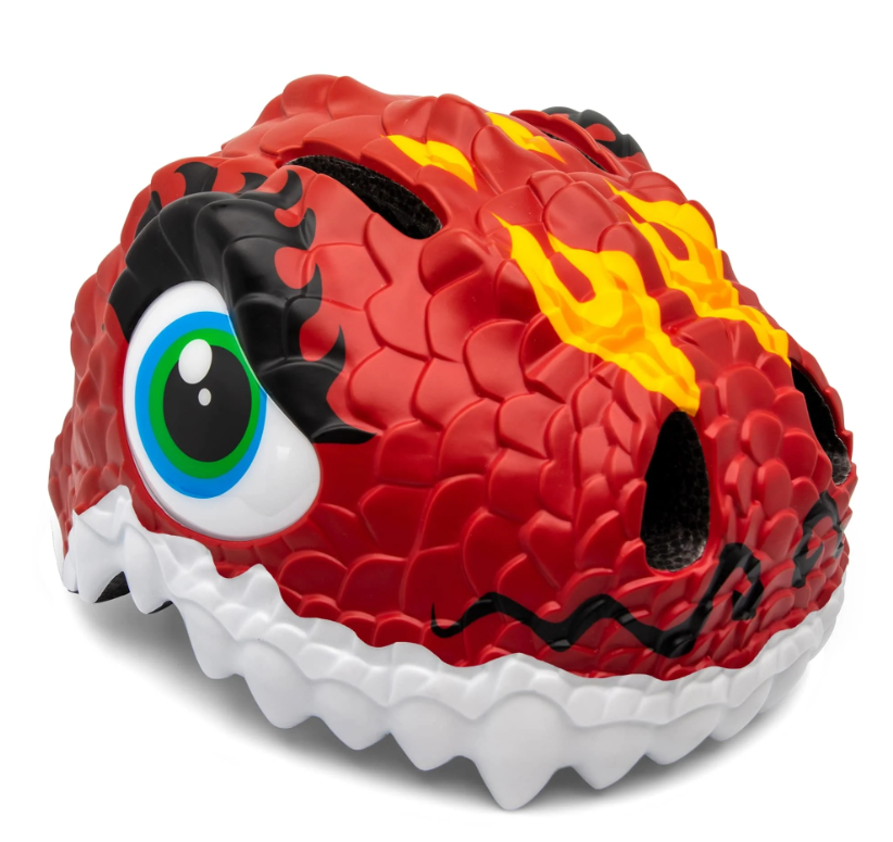 Casco Bicicleta Dragon Rojo Crazy Safety